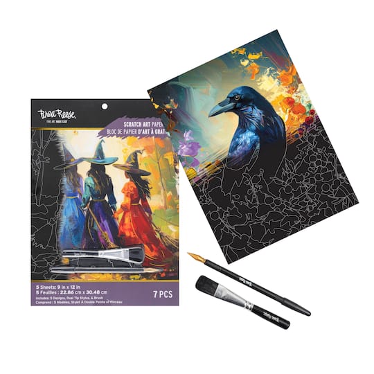 Brea Reese® 9" x 12" Witchy Forest Scratch Art Paper Pad